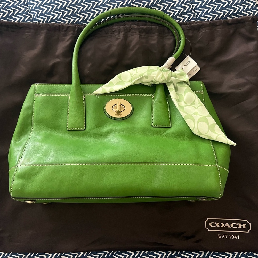 NWT Green Coach bag